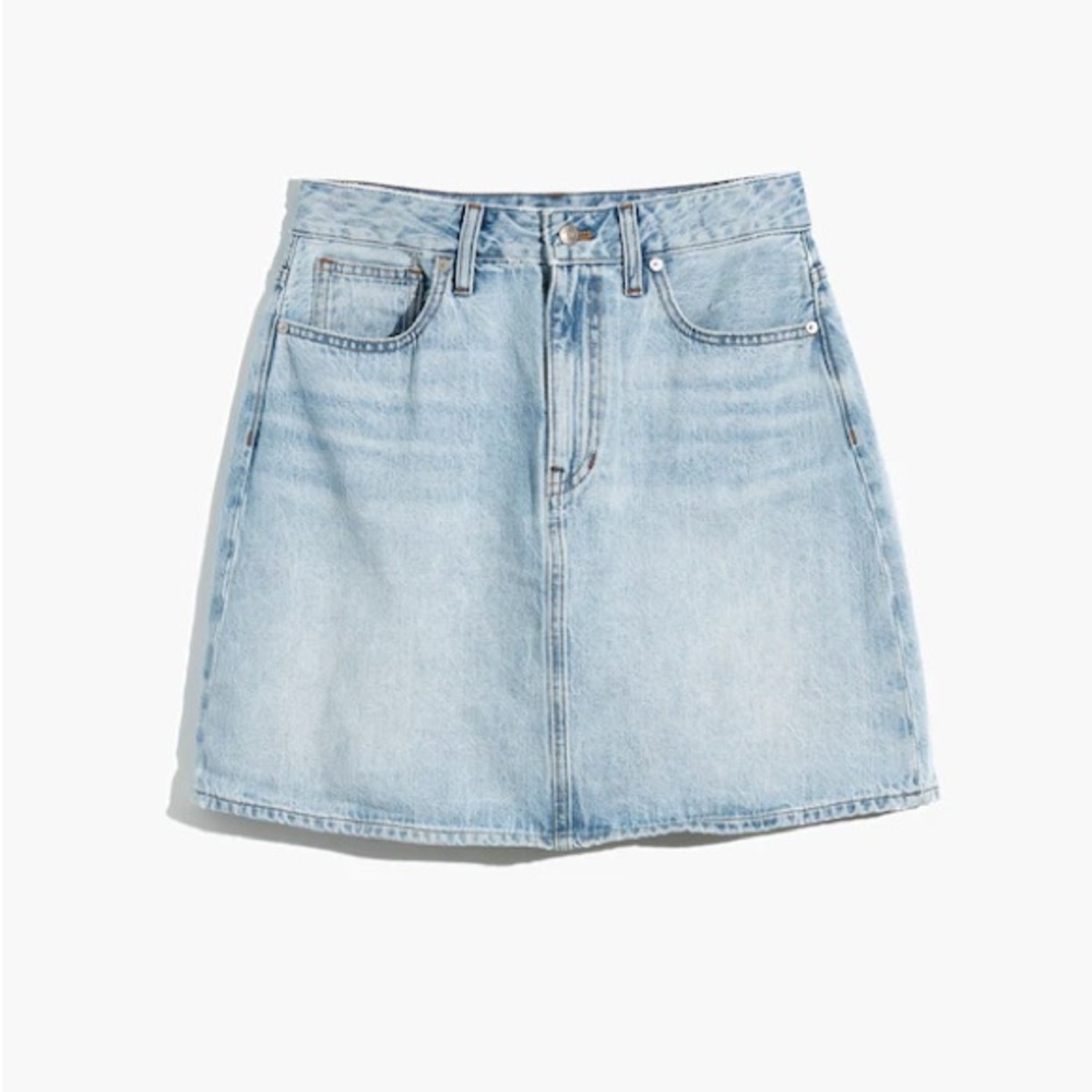 Madewell Light Blue Denim Mini Skirt
